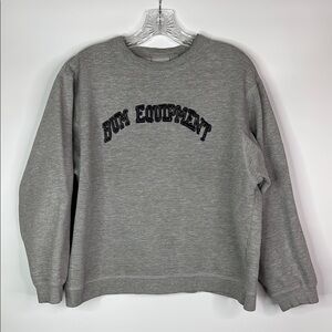 Vintage B.U.M Equipment Gray Crewneck Sweatshirt Size Large